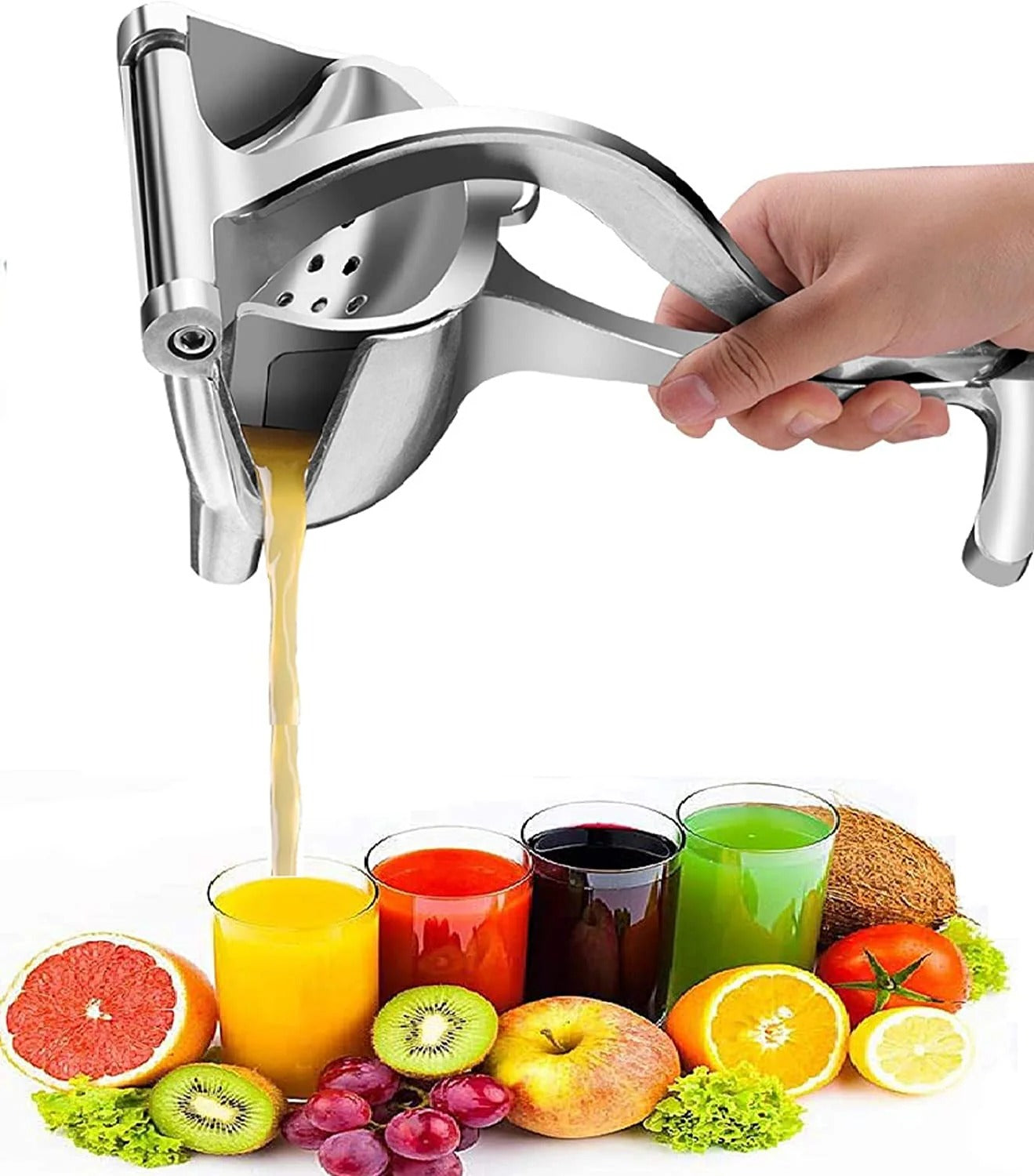 Stainless Steel Lemon & Orange Clip Handheld Fruit Juicer – Manual Citrus Squeezer for Kitchen Use